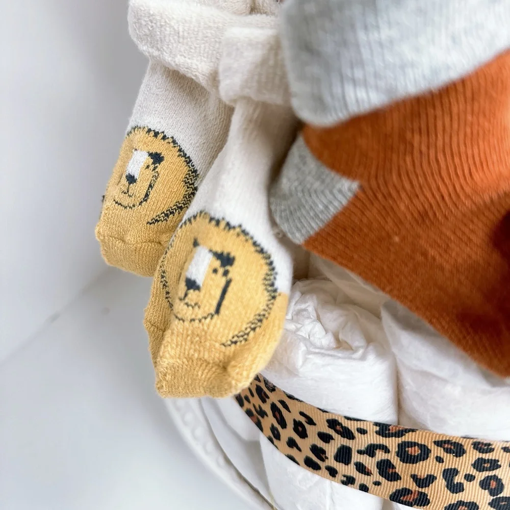 Lion Diaper Cake, Safari baby Shower